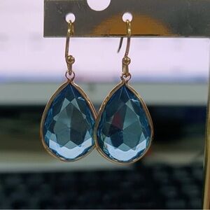 New Blue Water Drop Earrings